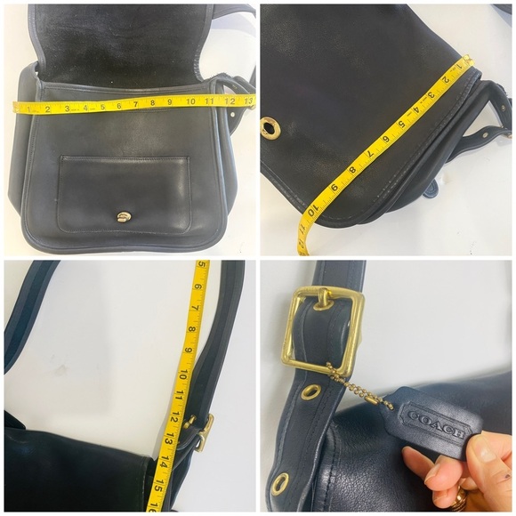 Vintage Coach Stewardess Bag in black leather - Picture 7 of 13